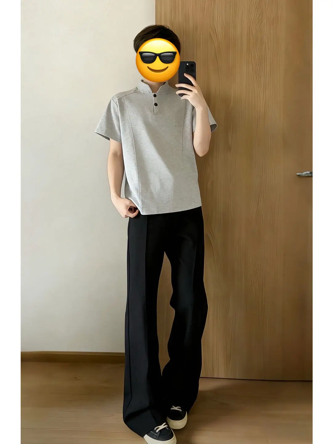 Slimming Effect Ice Silk Micro Flared Knife  Straight Leg Lifted Waist Men's Suit Pants Casual Style mid Waist Straight F...