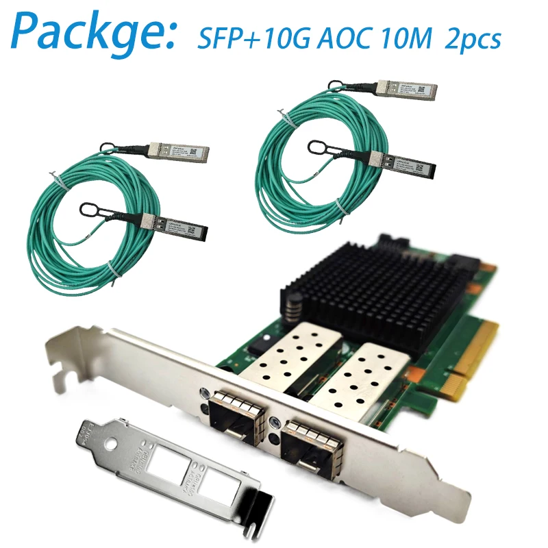 Voor Intel X520-DA2 E10G42BTDA SR2 82599ES Dual Optische Poort 10G Gigabit Glasvezel Netwerkkaart PCIE Zwart Groep Huinas