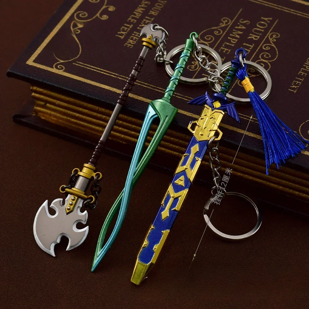 

The Hyrule Fantasy Sword Tears of The Kingdom Game Periphery Metal Link Weapon Model Figure Keychain Accessories Gifts Toys Boys