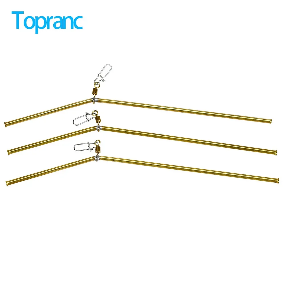 Topranc 3-teiliges Meeresangel-Balancier-Messingrohr in Goldfarbe, Metall-Anti-Tangle-Aufsatz für Karpfenangeln, Angelzubehör