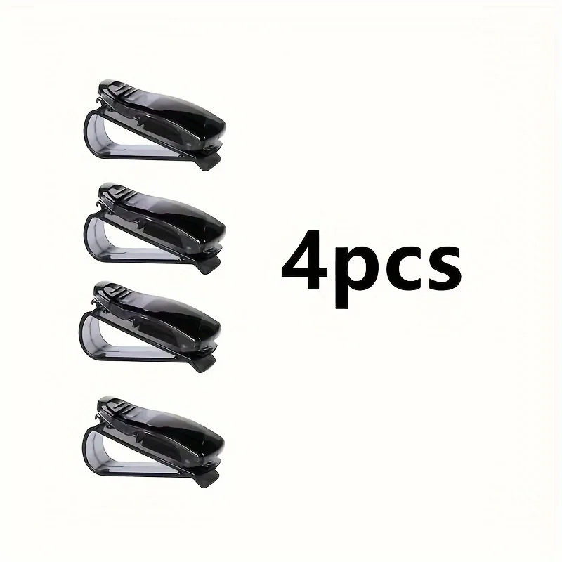 

4pcs Plastic Sun Shade Retainer Clips Accessories Universal Multi Functional Car Sunshade Clip Car Black Sun Shade Hook Clip