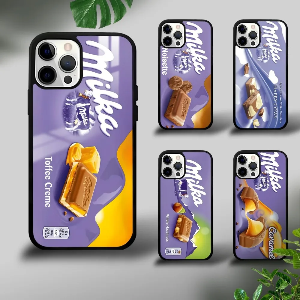 Chocolate M-MilkaS BoxS Phone Case For IPhone 16 15 14 13 12 11 Pro Xs Max Mini Plus Celulares Hard Funda