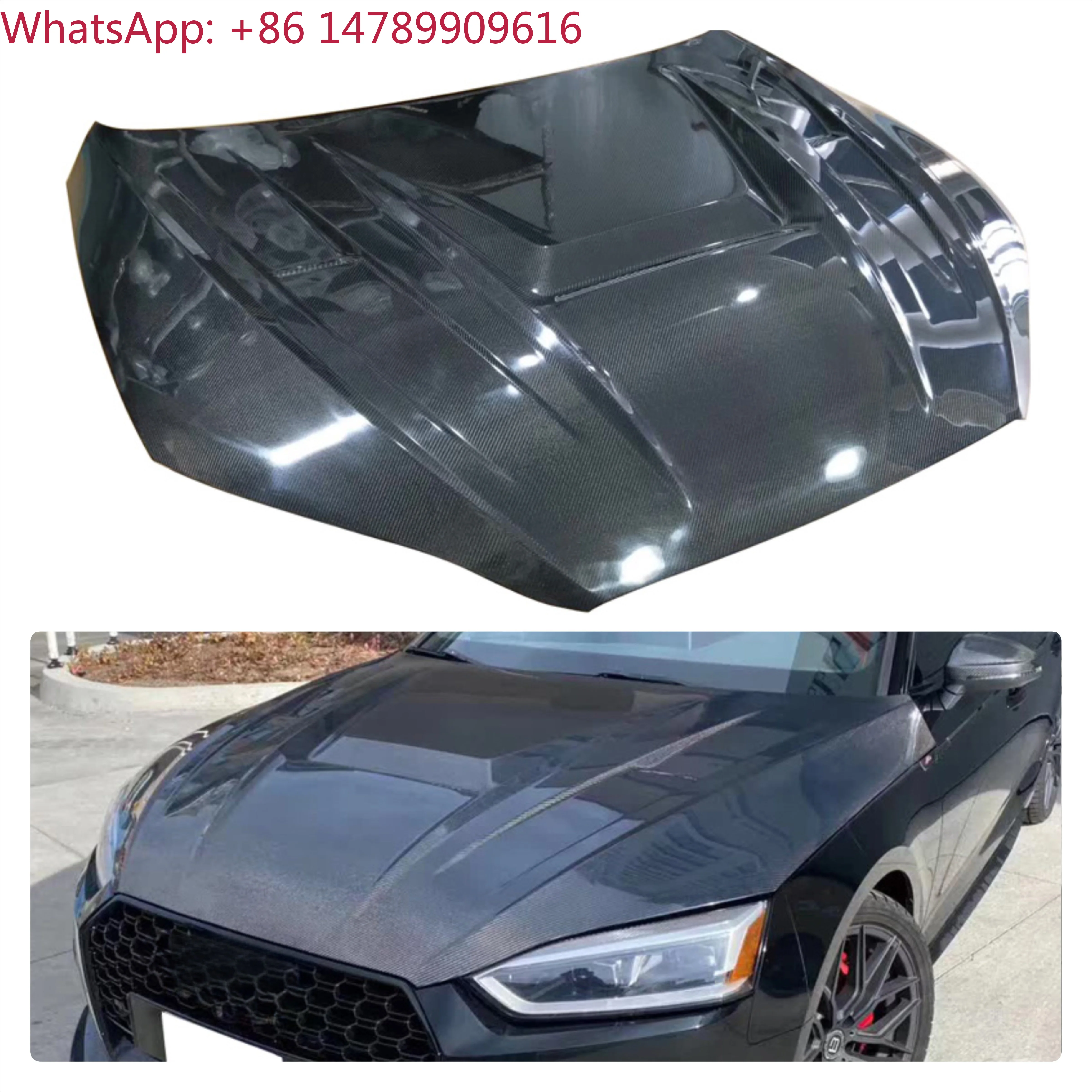 

Retrofitting Auto PartsA5 S5 RS5 B9 B9.5 Carbon Fiber Hood Cover For A5 S5 RS5 2017-2024Custom Body Kit