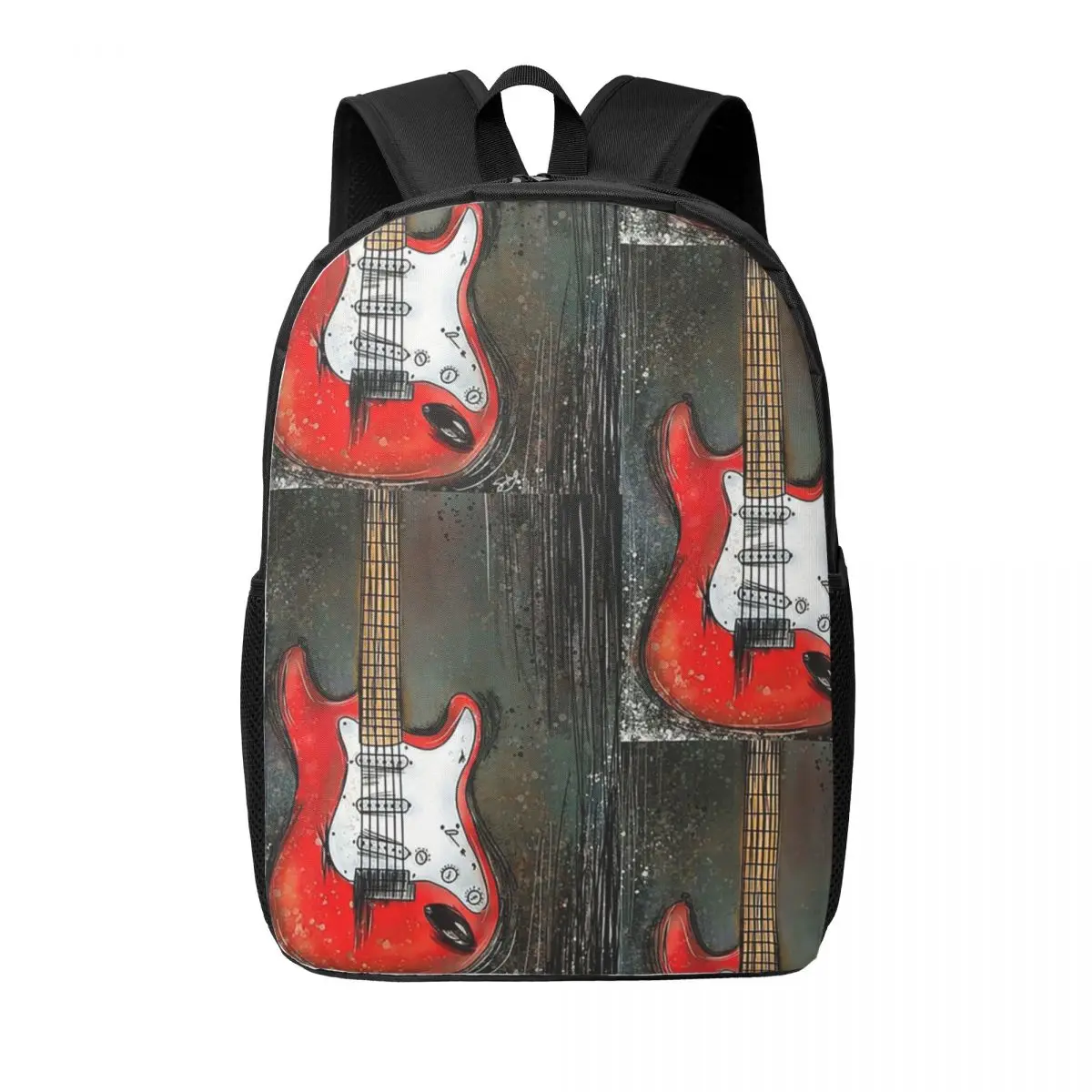 

Electric Guitar Woman Backpacks Boys Girls Bookbag Fashion Children School Bags Portability Laptop Rucksack Shoulder Bag