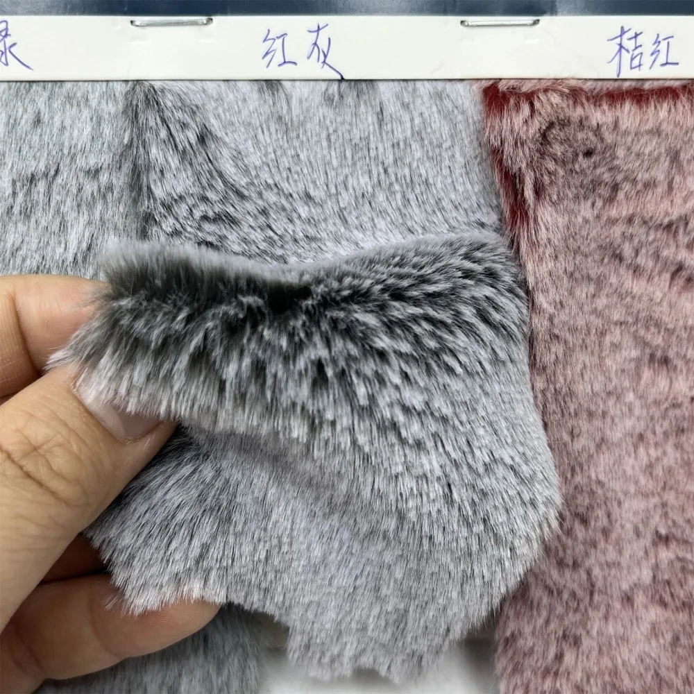 2024 Hot Selling Soft Artificial Rabbit Hair Fabric 160x90cm Sewing Plush Mink Skin Non Elastic DIY Doll Cloth Luggage Toy