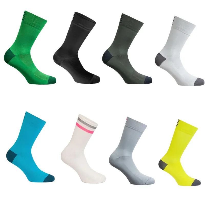 Chaussettes de sport respirantes pour hommes et femmes, chaussettes de vélo de route, course en plein air, cyclisme, vert, haute qualité, professionnel, marque de l'armée