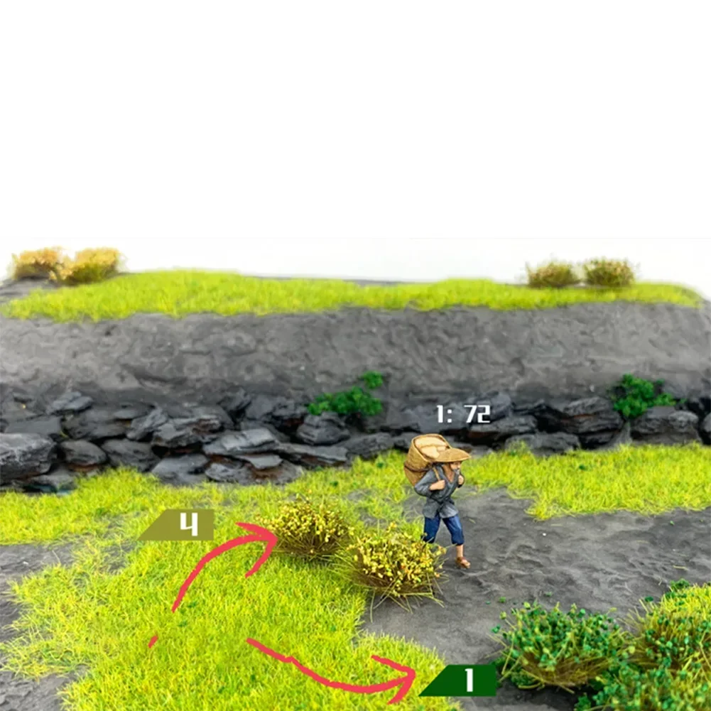 DIY Miniature Flower Grass Model Bush Grass Cluster Artificial Flower Cluster Simulation Wargaming Scenery Sand Table Layout