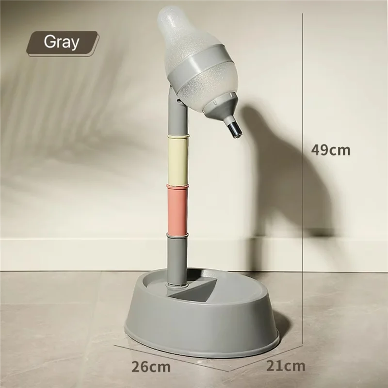 ABGG-القط الكلب وعاء شُرب موزع مياه الارتفاع قابل للتعديل نافورة ماء للحيوانات الأليفة معلقة لعق لا مبلل الفم والذقن