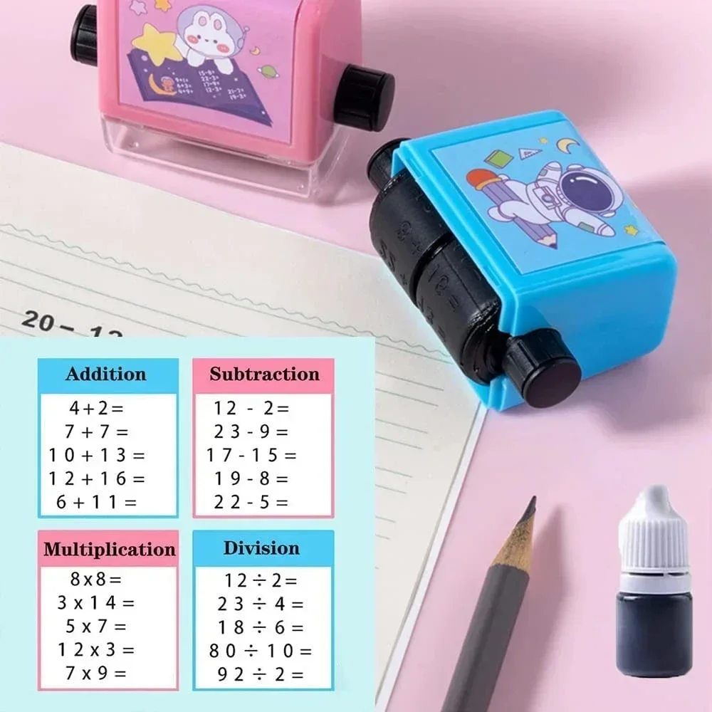 Roller Digital Teaching Stamp Multiply Divide Addition Subtraction Maths Reusable Calculation Educational Exercises