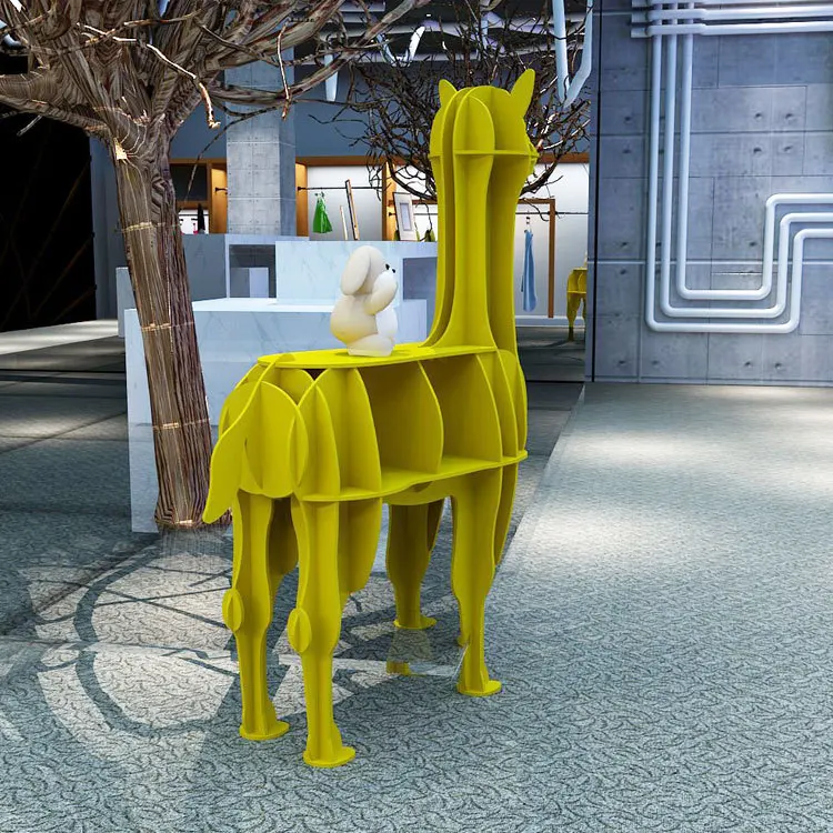 رف الكتب الإبداعي بحافة Yangtuo لتزيين نافذة متجر طاولة المدخل