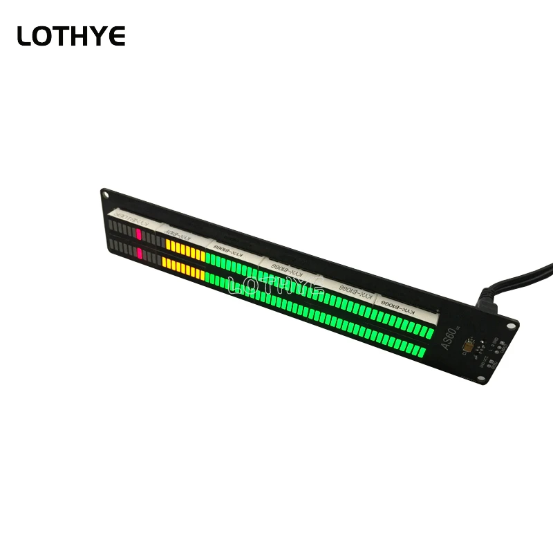 LED Music Spectrum rhythm Indicator Dual Channel DC5V 60-segment Professional Level Volume Display Electronic Light VU Meter DIY