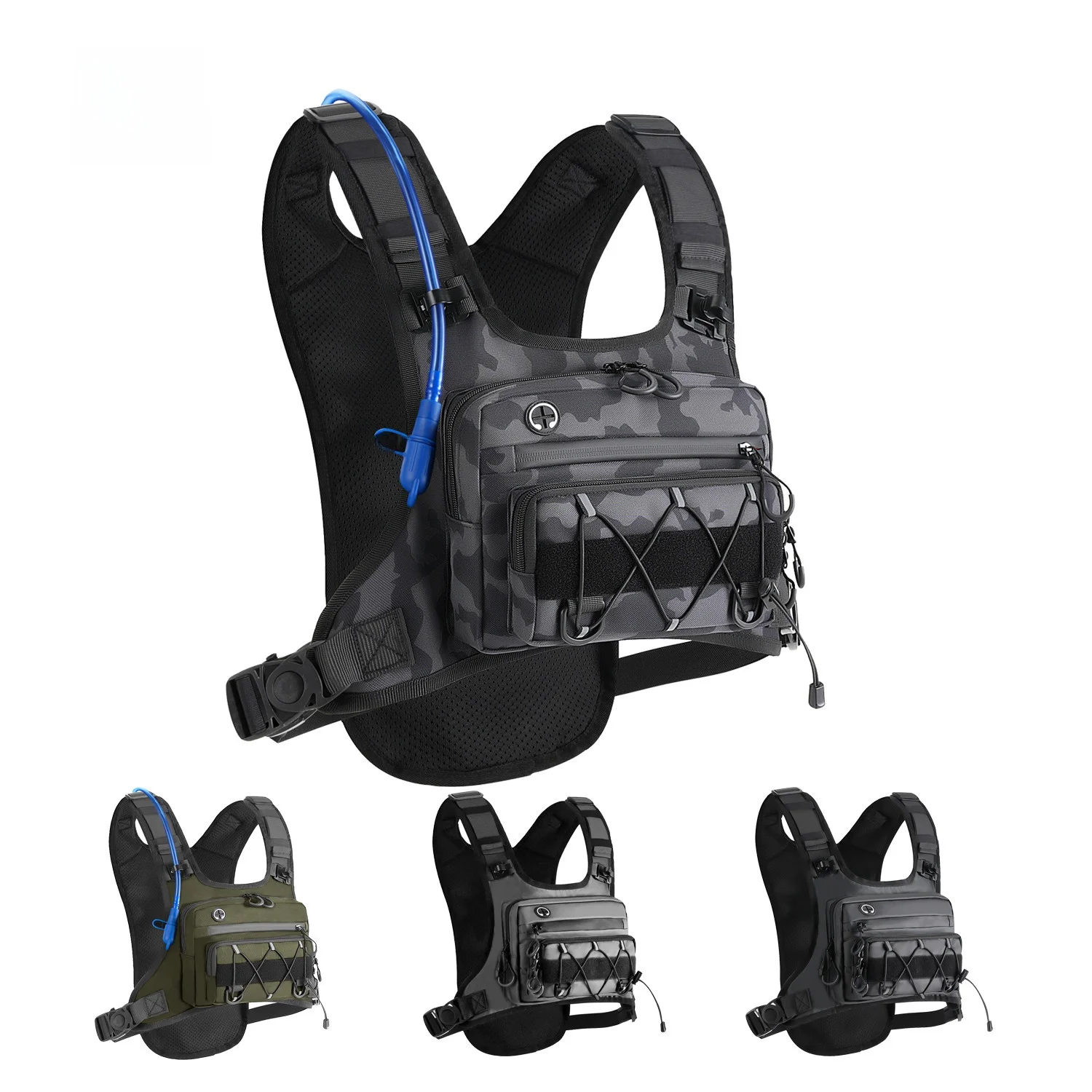新型タクティカル軽量ハイキング写真撮影ランニング登山サイクリングバックパック釣りクイックアクセスチェストバッグ