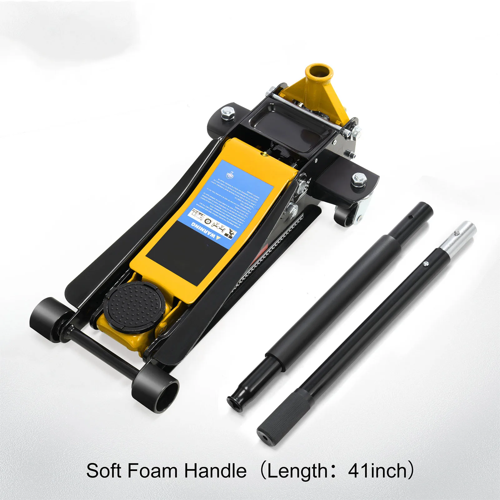 VEVOR 3T Floor Hydraulic Jack Pneumatic Low Profile Floor Jack Heavy-Duty Steel Racing Floor Jack with Single Piston Lift Pump