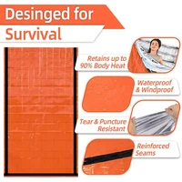 Emergency Sleeping Bag Survival Blanket Thermal Mylar Bivy Sack Lightweight Waterproof Portable Shelter For Camping Hiking 4