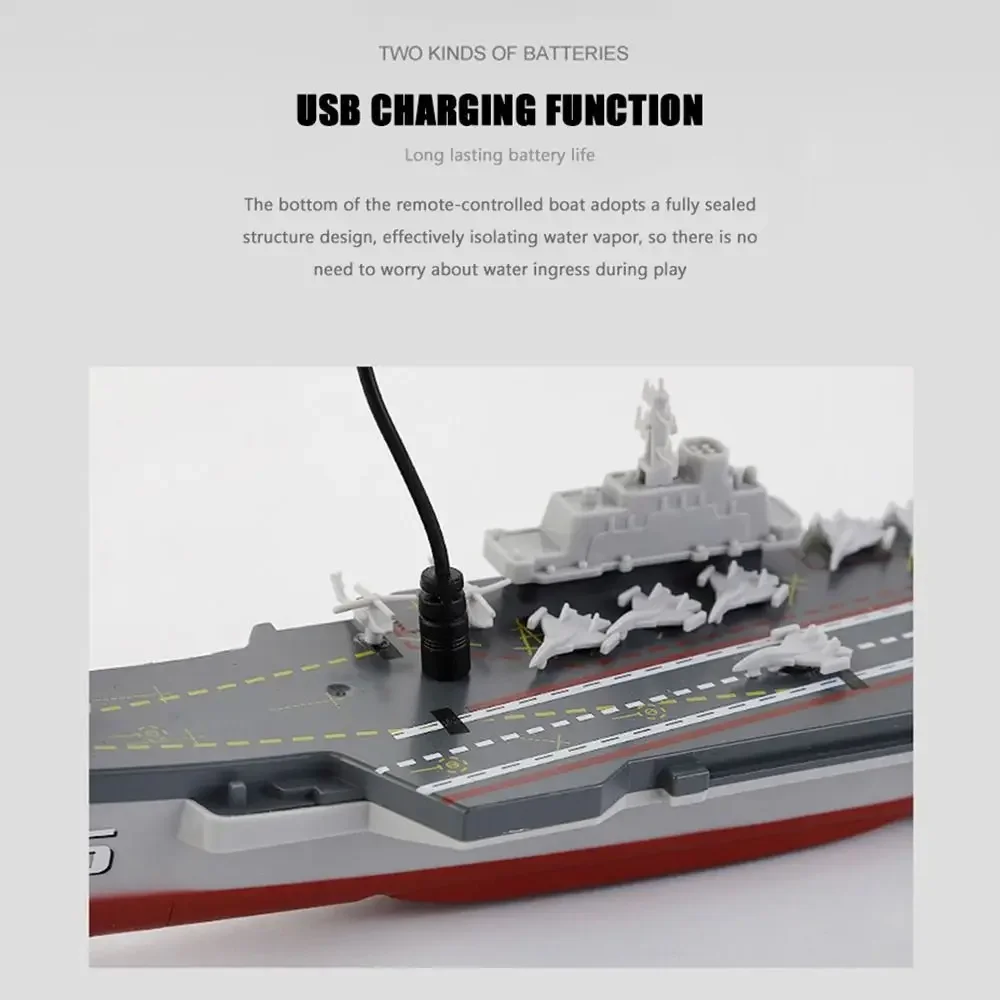 Mini Remote Control Ship High-speed RC Speedboat Water Game Electronic Wireless 2.4G RC Warship Simulation Mini Battleship toy