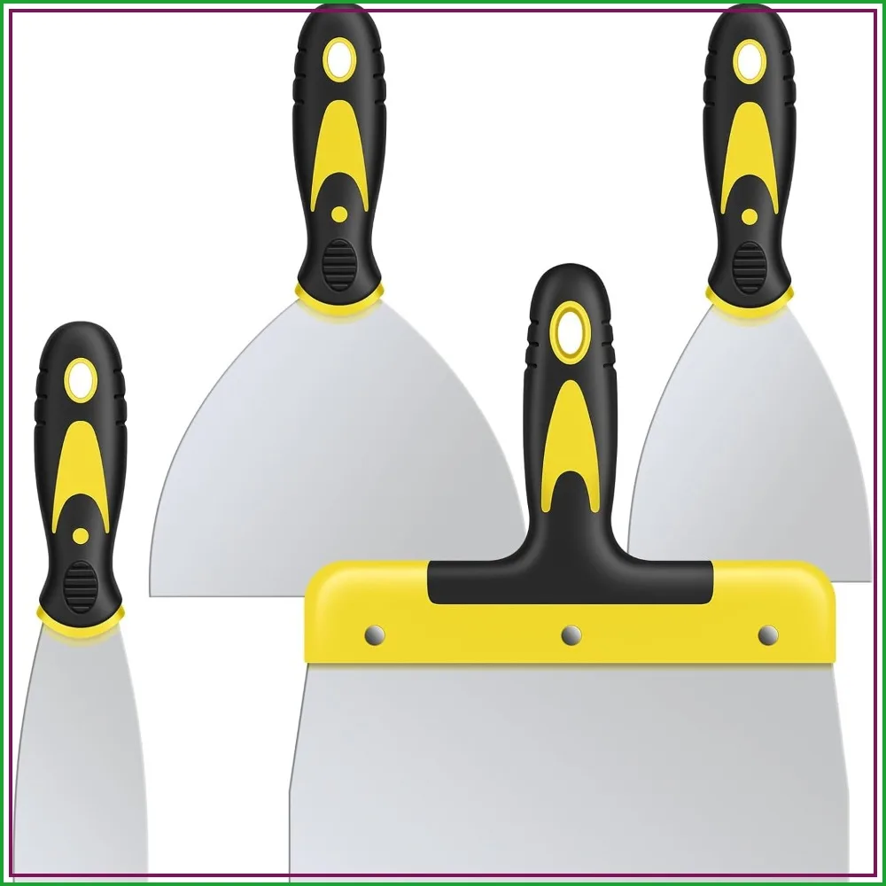 Professional 4 Piece Stainless Steel Putty Knife Set