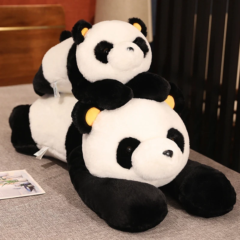 Peluche de Panda gigante para niños, almohada suave para dormir, oso de peluche de animales de dibujos animados, muñeca clásica, regalos de cumpleaños y Navidad, 60cm-120cm