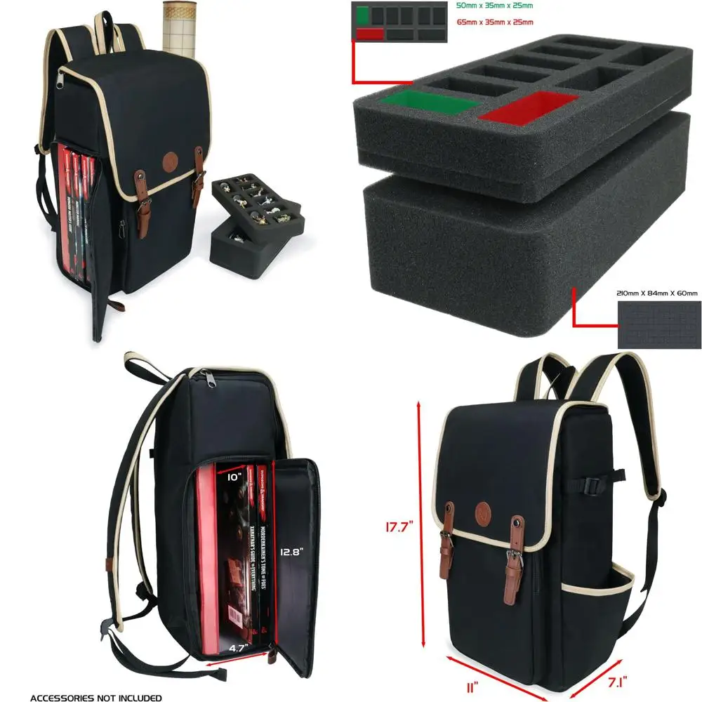 Sac à dos de voyage élégant RPG pour donjons et dragons, peut contenir 4 livres et classeurs, idéal pour les amateurs de DnD