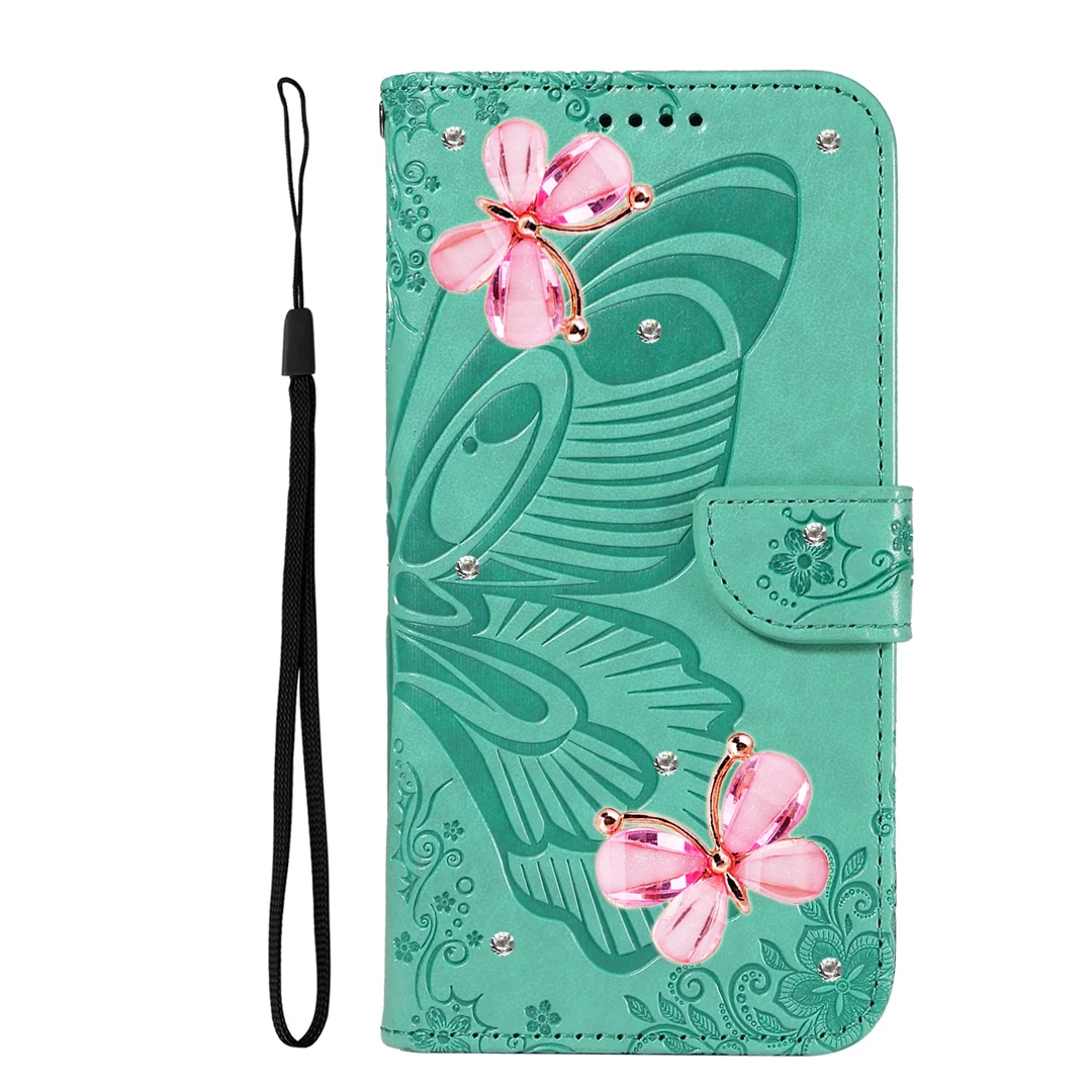 

Luxury Leather Case for Samsung Galaxy S24 S23 S22 S21 Note 20 Ultra Plus FE S 24 23 For Magsafe Butterfly Cover