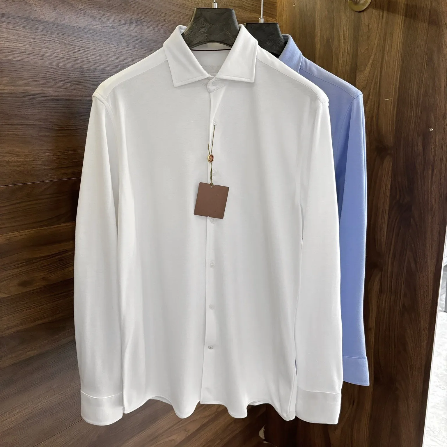 

Мужская одежда Italy LP: Новая модная однотонная рубашка с отложным воротником для осени и зимы, мужская повседневная однотонная рубашка с длинным рукавом