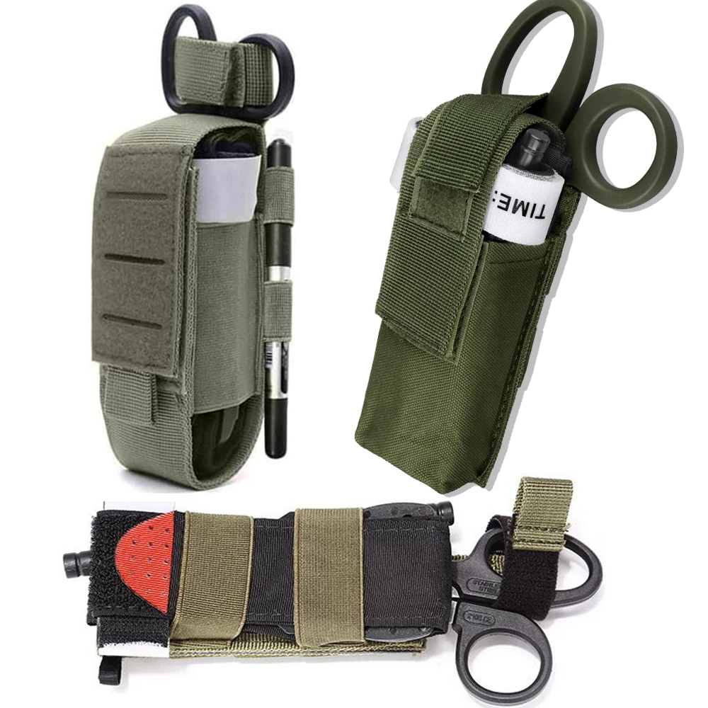 Tactical Medical Kit Molle Tourniquet Pouch with Tourniquet & Shears Outdoor Ifak Pouch Shears Pouch with Tourniquets Scissors