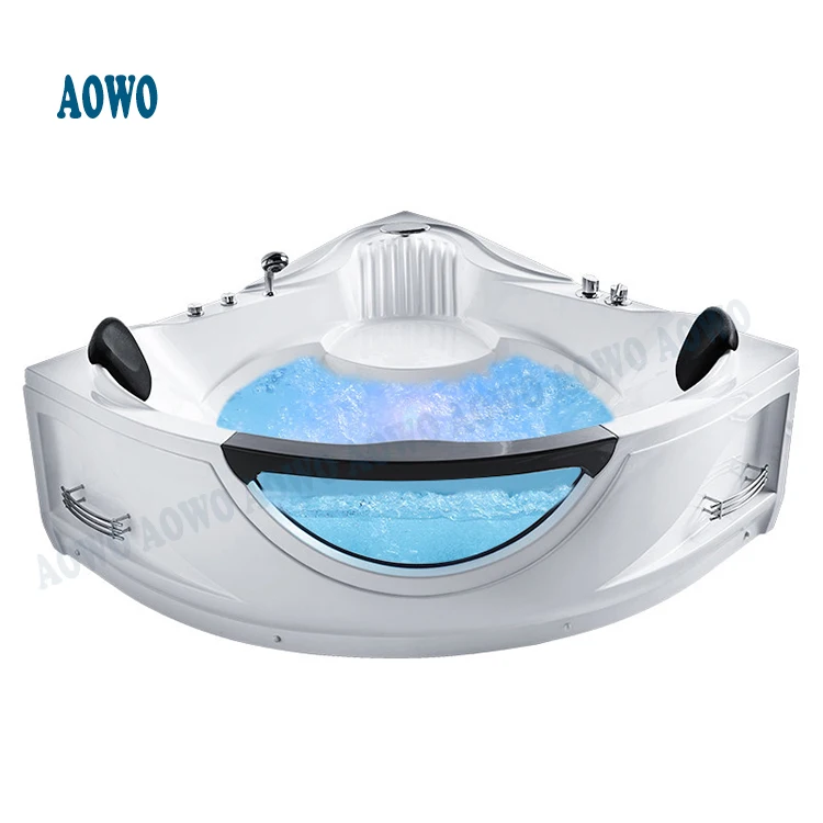 Popular 2 Corner Spa Bathtubs Wholesale Price OEM Clear Acrylic Jacuzzier Hotel Fashion Home Use Spa Yacossi Hot Water Tub