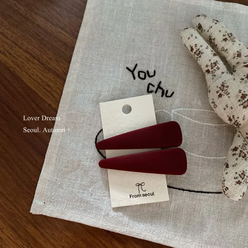 Coreano autunno inverno opaco geometrico fermagli per capelli a becco d'anatra minimalista antiscivolo frangia fermagli per capelli laterali accessori per capelli moda