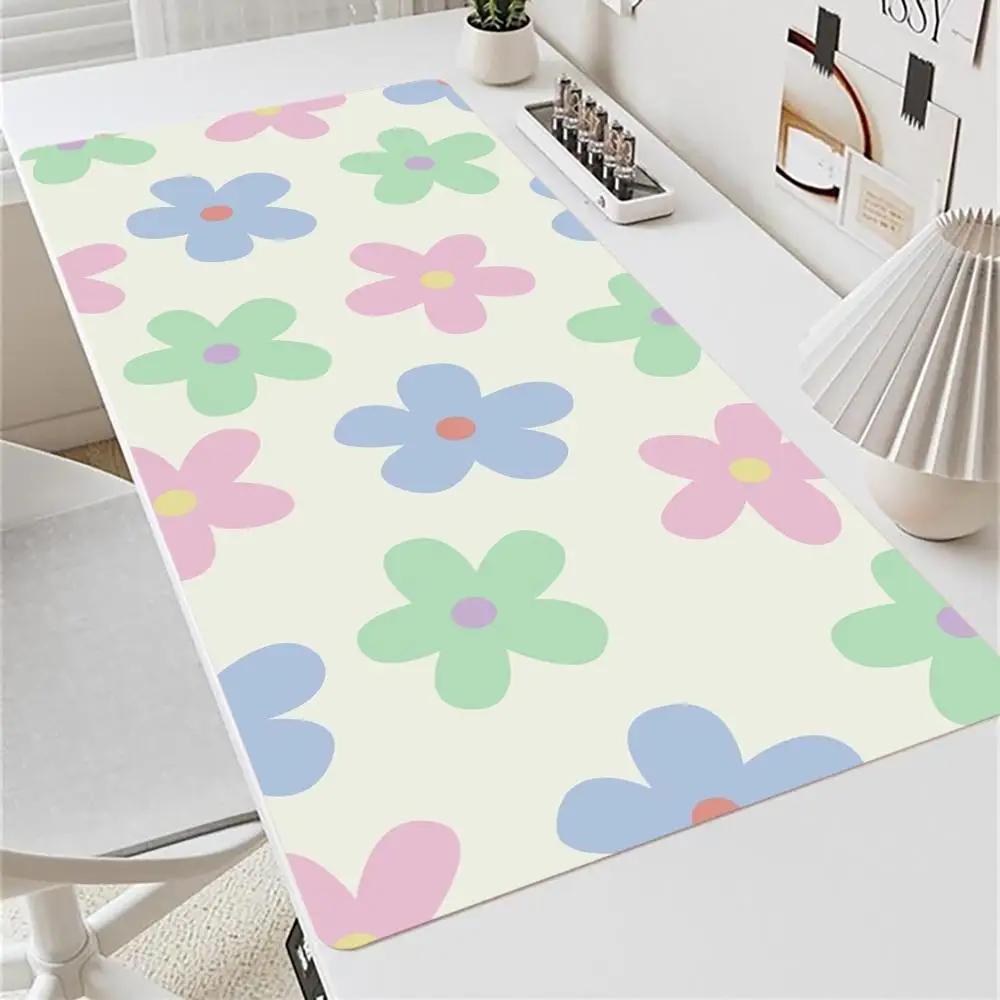 Colorful flower design flash-sale Mouse Pad Large carpet Gaming Rubber Lock Desk monitor laptop Mat Computer Gamers work office