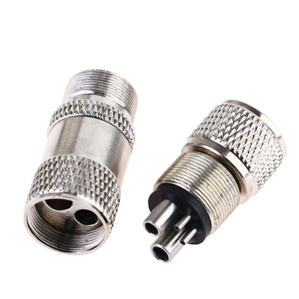 Adaptador de pieza de mano de turbina Dental de acero inoxidable, acoplador Dental plateado de 4H a 2H, convertidor de Motor, instrumentos bucales, electricista