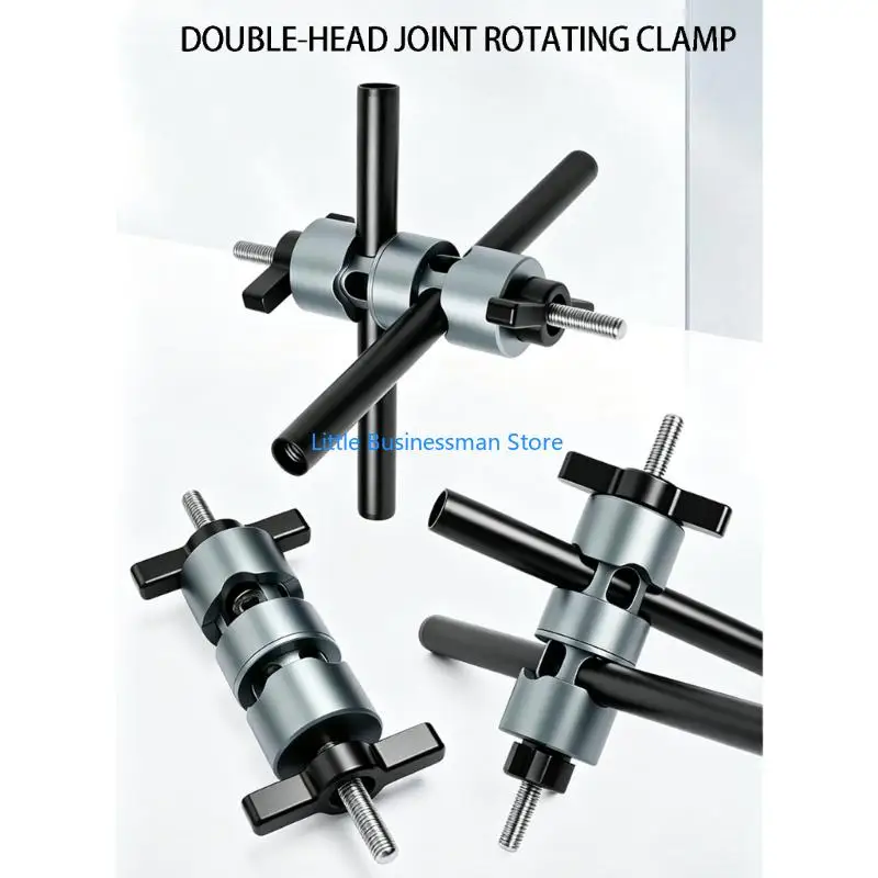 Live-Produktionskamera-Stangenklemmhalterung, Metall-Zweigelenkhalterung mit Feststellknöpfen für 10-mm-15-mm-Stangensysteme – Detail 5