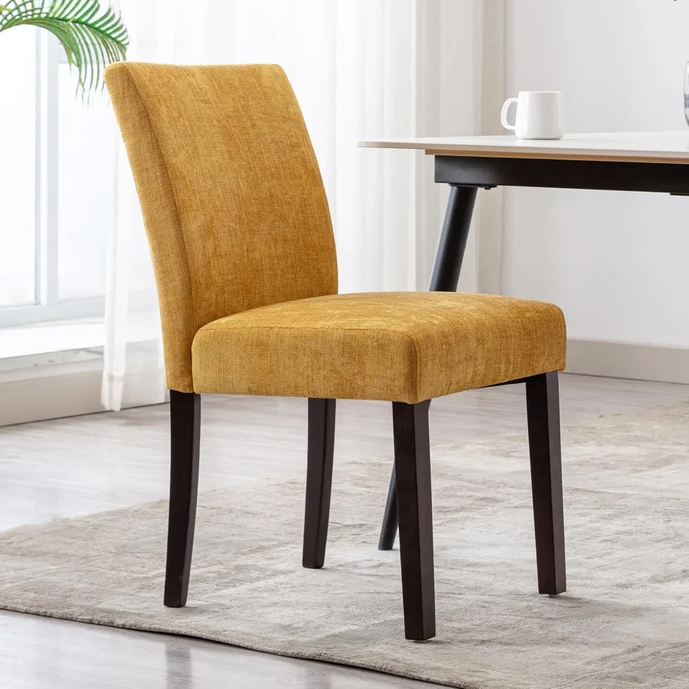 

Kitchen & Dining Room Chairs with Low Backs, Upholstered Dining Chairs Set of 2, Modern Armless Dining Table Chairs