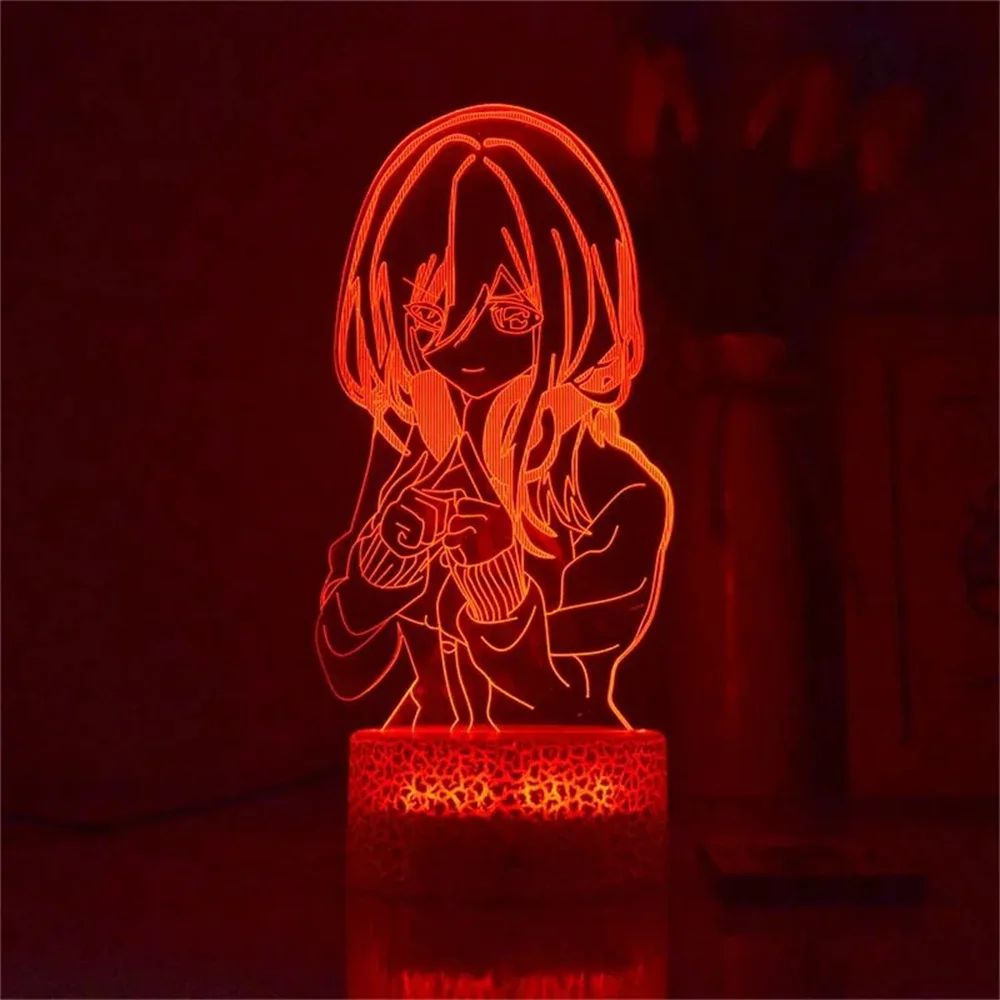 Luz nocturna 3d figura de Anime Nakano Ichika lámpara de mesa Nakano Miku lámpara de noche Led acrílica para decoración de dormitorio regalos de cumpleaños