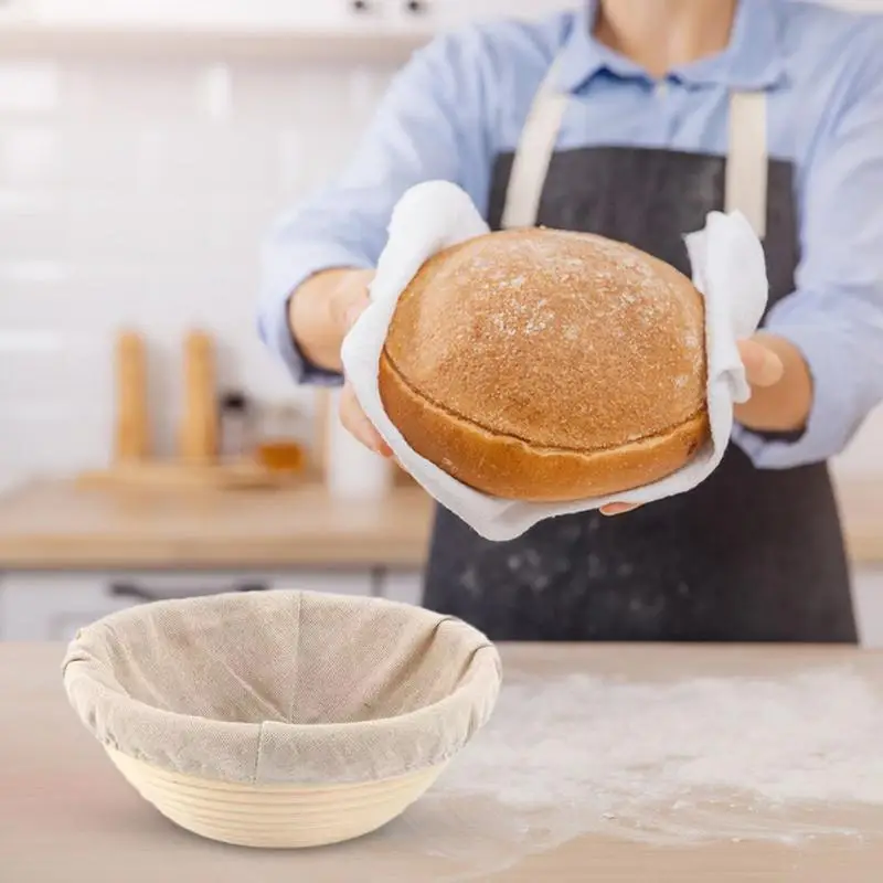 Wkładka do kosza 6 szt. Okrągła wkładka do Brotform łatwa w użyciu, zmywalna ściereczka do wypiek chleba chleba