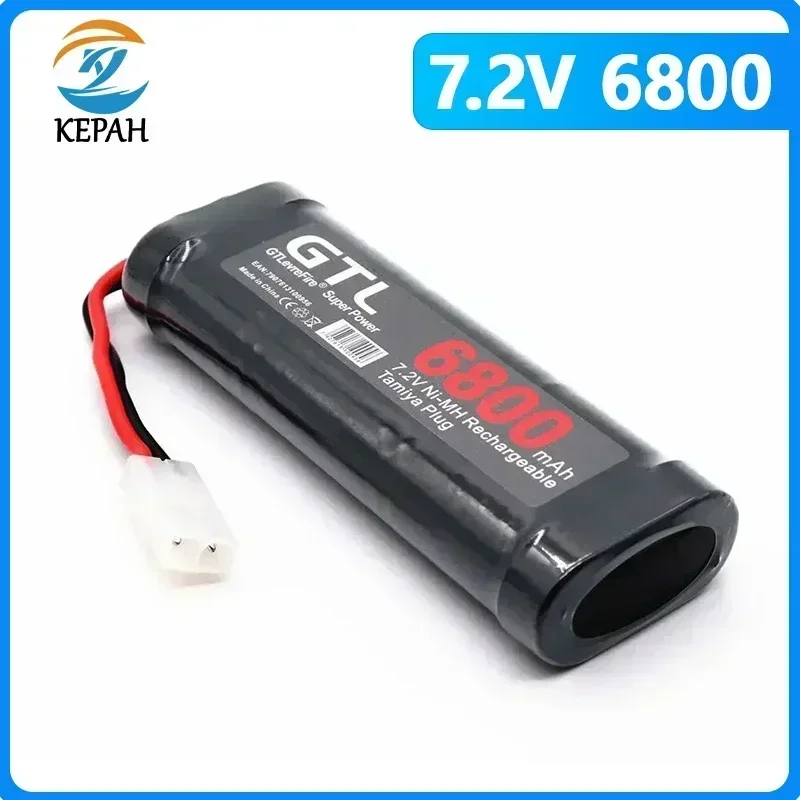 6800mAh 7.4V Ni-HM Battery, Used for RC car 2S RC Ni-HM Battery, With Tamiya Plug, Used for RC Drone, Car, Truck, Helicopter