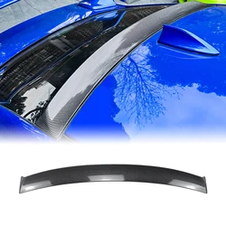 For Subaru WRX STI VA 2014-2021 Sedan 4-Door Rear Roof Spoiler Wing Carbon Fiber Look/Gloss Black Tail Trunk Upper Splitter Lip