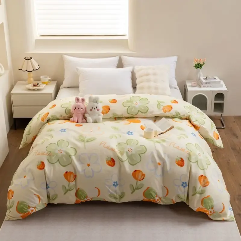 Single/large Duvet Cover 180x200cm Soft, Breathable and Comfortable, Convenient for Students and Adults To Take Care Of