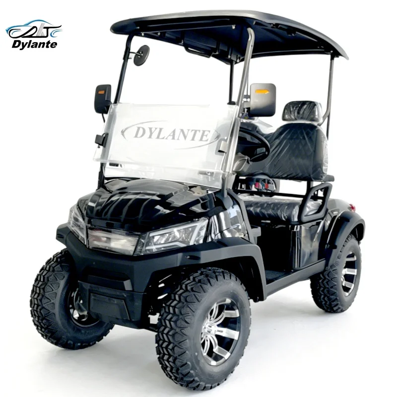 Factory Custom Golf Cart 4 2 Seater Lifted Golf Carts Electric Four Disc Brake System Independent Suspension Hunting Buggy Cart
