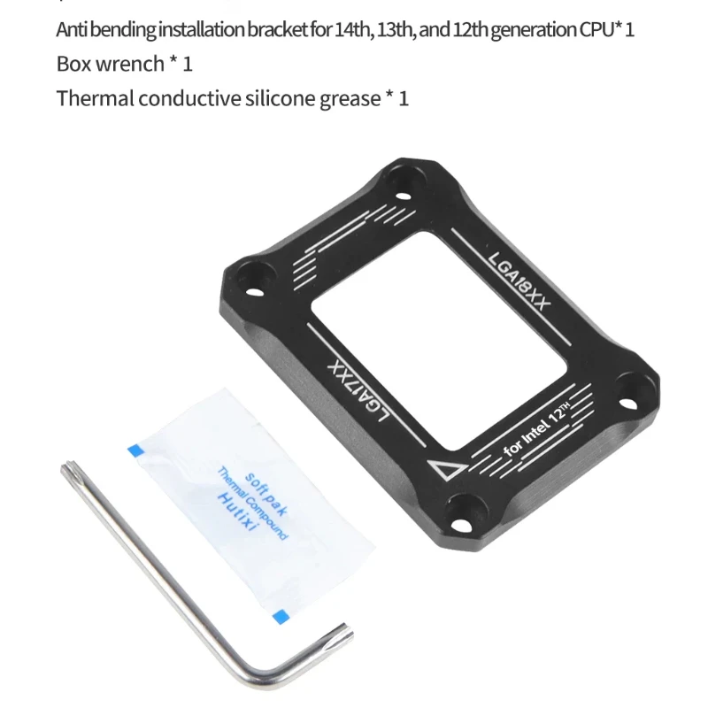 LGA17XX für Intel 12th/13th/14th CPU Biegekorrekturrahmen CPU-Legierung Feste Rückwandplatine CPU-Kühler auf LGA1700 LGA-1800 Plattform