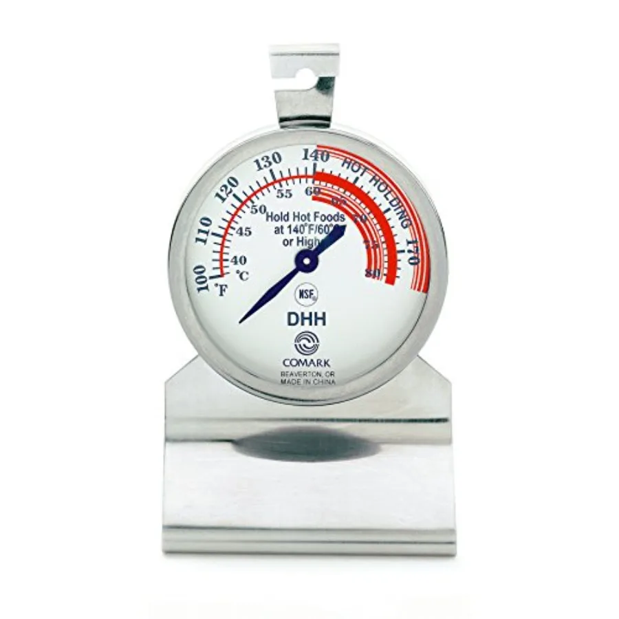 

DHH Hot Holding Food Thermometer Stainless Steel Body, Dial Style, 1 Count Pack of 1