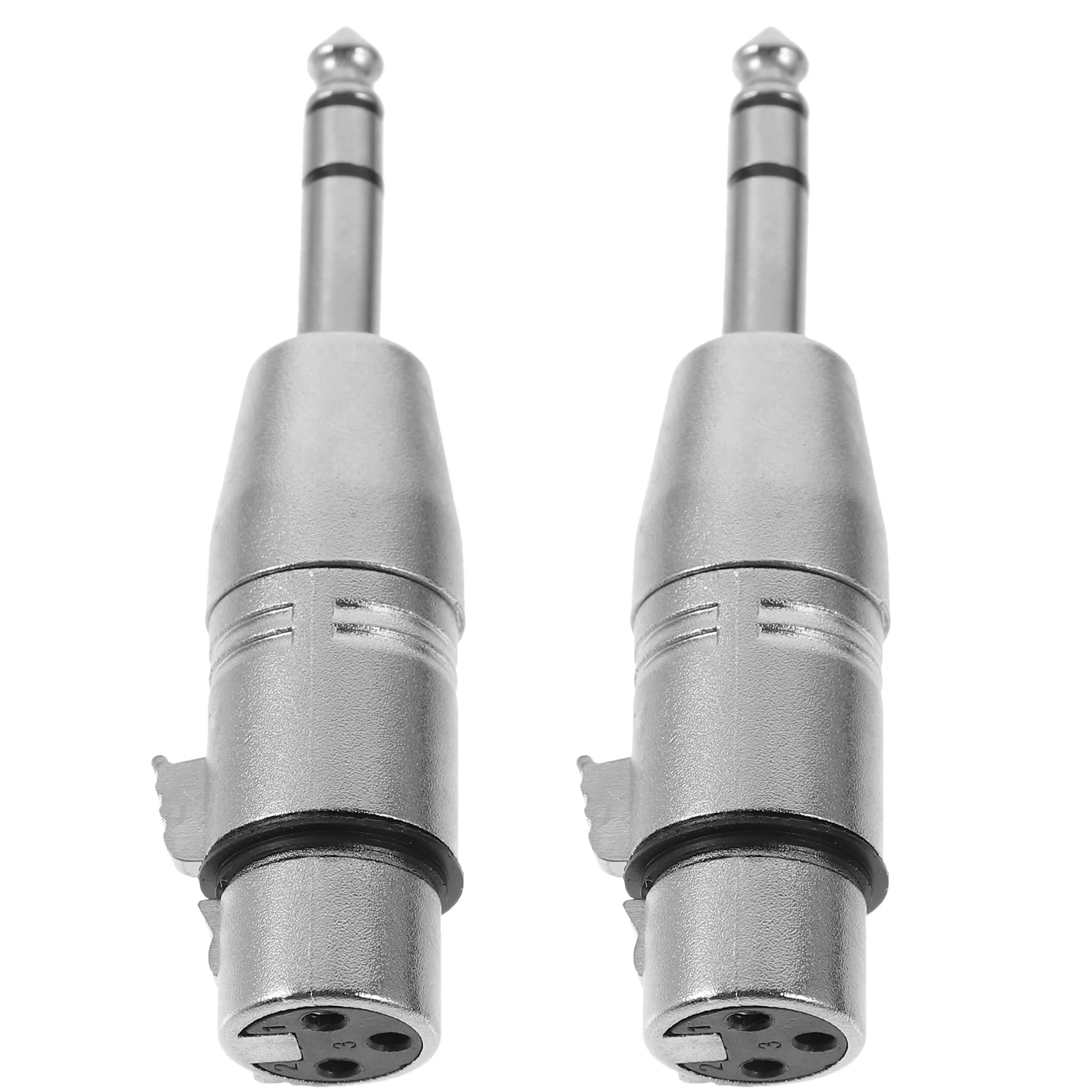 

2pcs 6.35Mm To Xlr Adapter Audio Converter Male To Female Stereo Jack Support Trs Xlr Conversion For Microphone Equipment