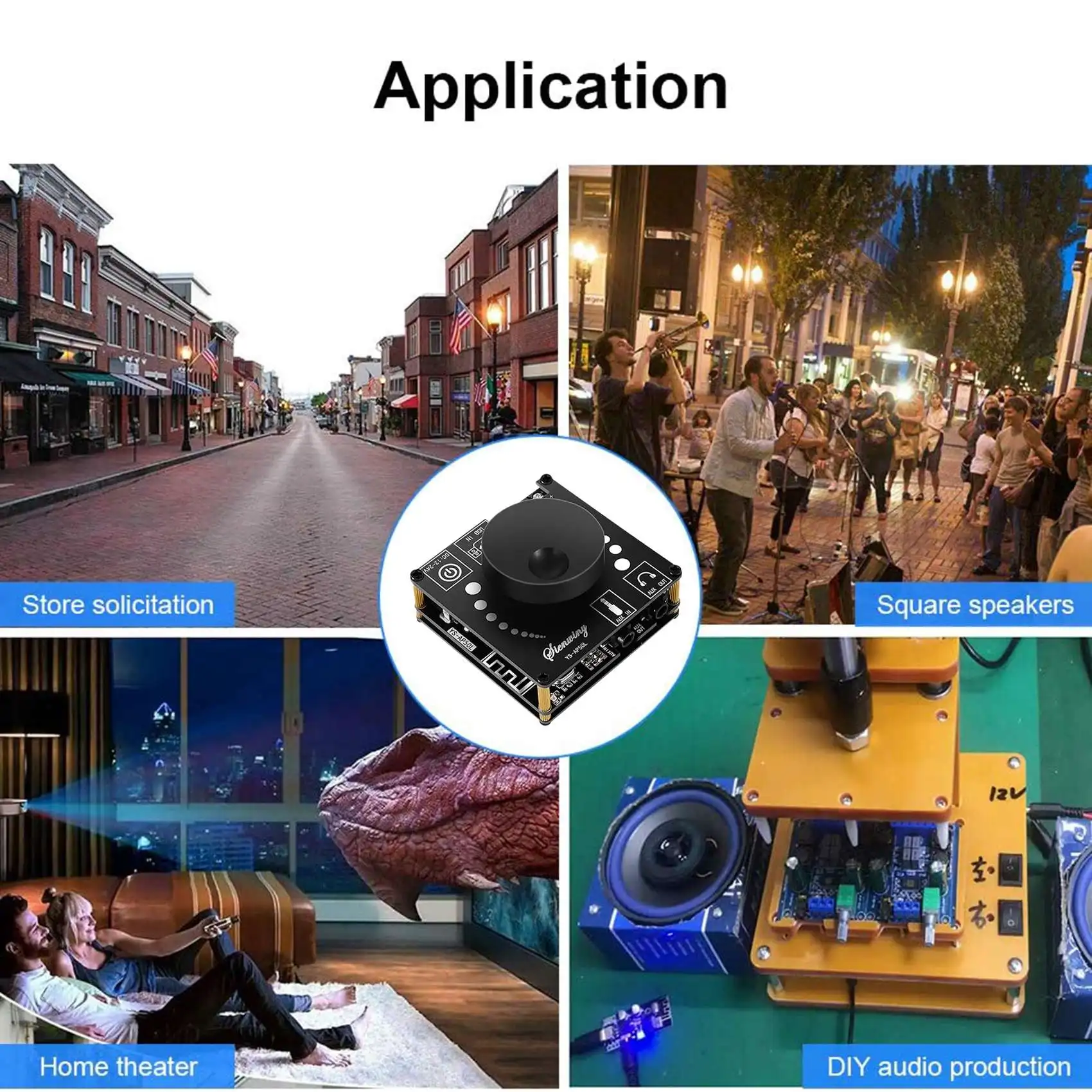 ABGI-YS-AP50L デジタル Bluetooth アンプボード ミニバージョン 50W+50W HIFI ハイパワー BT5.1 2 チャンネル ステレオ スピーカー モジュール