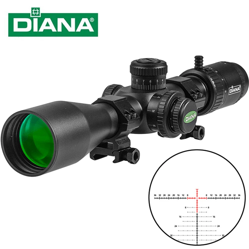 DIANA 3-18X44 Scope SFIR FFP Scope First Focal Plane Scope Hunting Riflescopes Red Illuminated Shooting Optical Sight