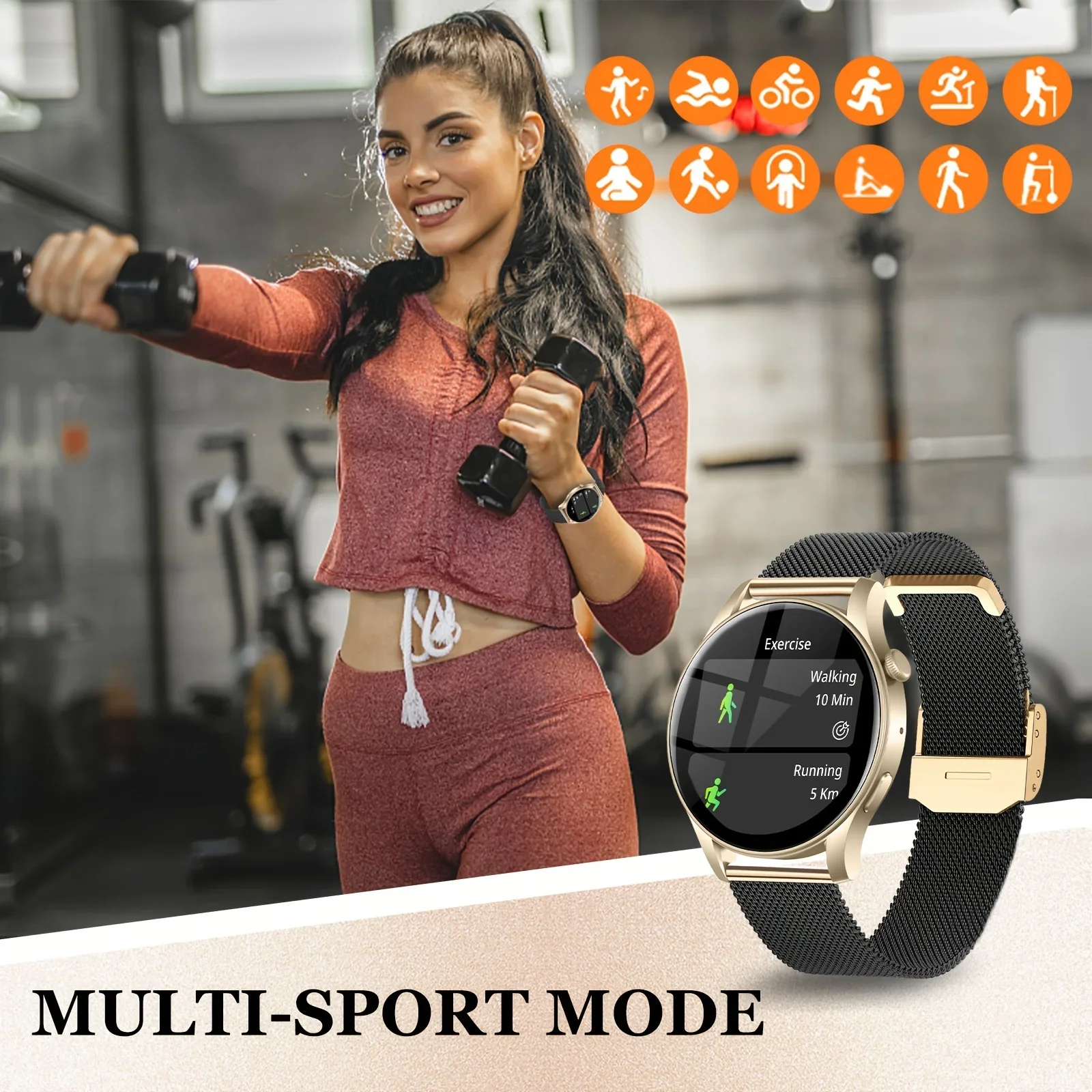 For Huawei WATCH 4 NFC Smart Watch 1.32-inch IP68 Heart Rate Monitoring Health Sports Bluetooth Call Women's Smartwatch