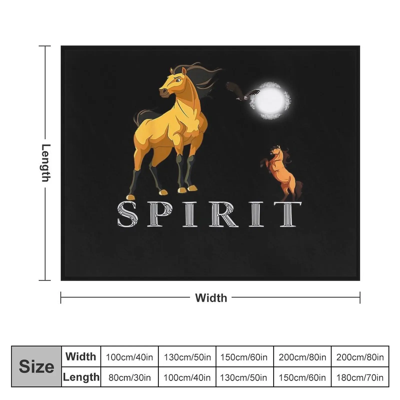 Spirits Stallions of the Cimarrons Premium T-Shirt Throw Blanket Decoratives blankets and throws Summer Polar Blankets