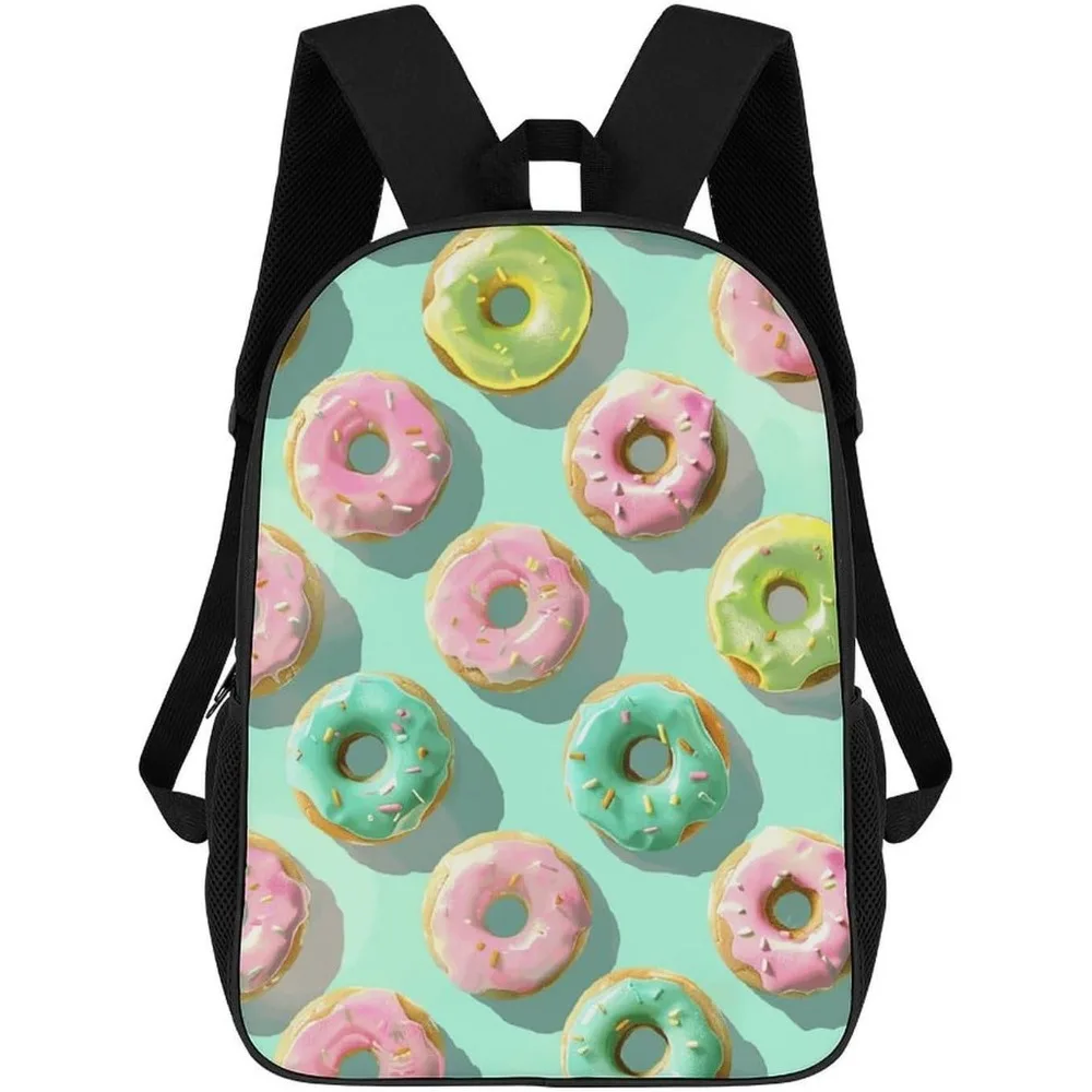 

Mini Donut Pattern Bookbag - Ultra Lightweight Portable Backpack Work Travel Backpack For Men Women Fits 16 Inch Notebook