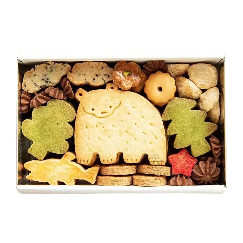 Nordic Style Polar Bear Cookie Cutter Small Bear Biscuit Stamp Cookie Sandwich Pastry Hand Pressed Mold Homemade Cake Decoration