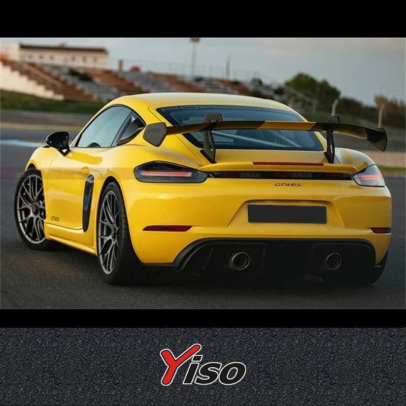 Suitable for 718 Cayman Boxster Modified encirclement small enveloped Aerodynamic kit GT4 RS dry carbon fibre WING spoiler