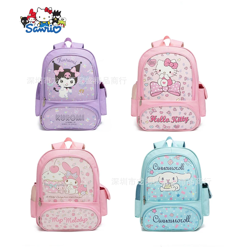 

Hello Kitty Sanrio Children Schoolbag Cinnamoroll Kawaii Anime Kindergarten Cute Cartoon Stationery Storage Backpack Toys