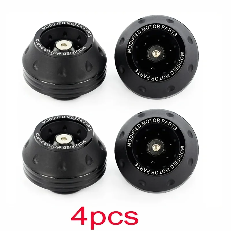 4pcs Alloy Motorcycle Front Fork Crash Pads - Compatible with Motorcycles, Scooters, Dirt Bikes, Front Suspension Protection Cup