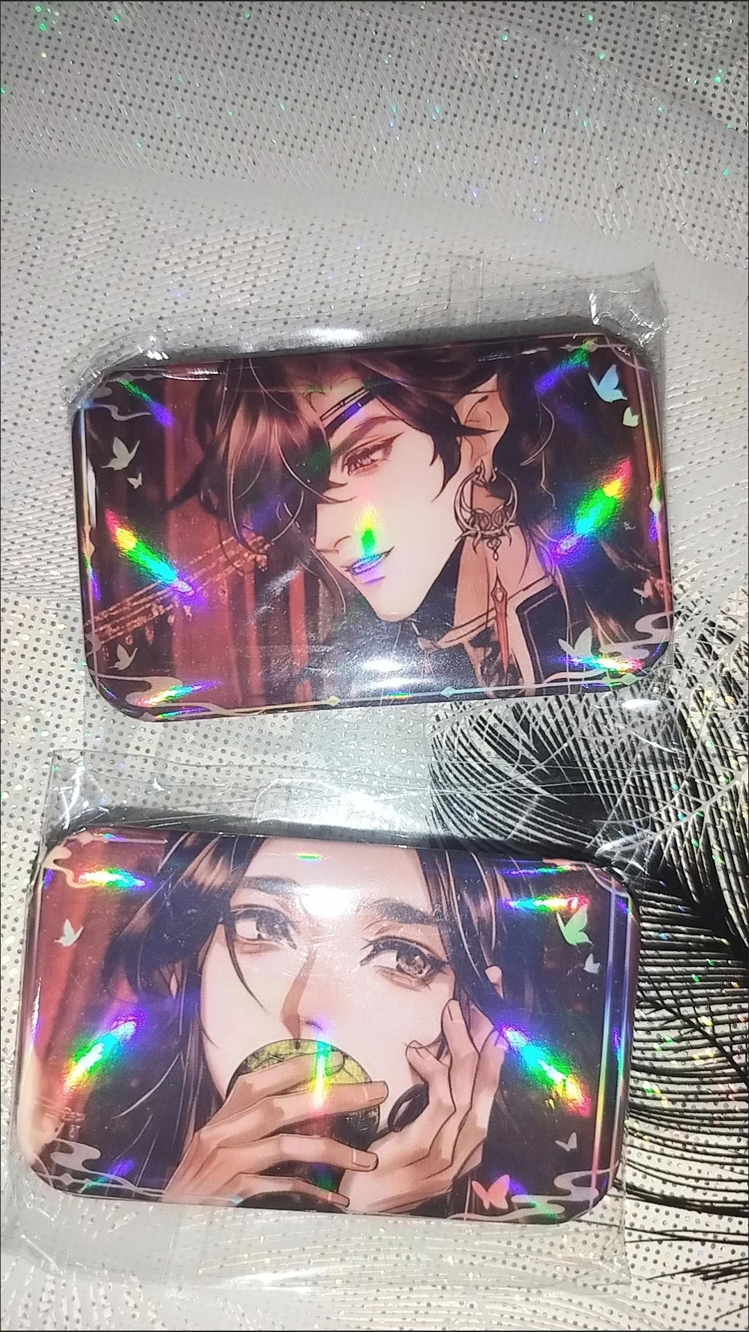 2 قطعة/مجموعة 2026 الساخن أنيمي السماء الرسمية نعمة دبابيس تيان غوان Ci فو التلبيب دبابيس هوا تشنغ شيه ليان الكرتون مستطيل شارة #5